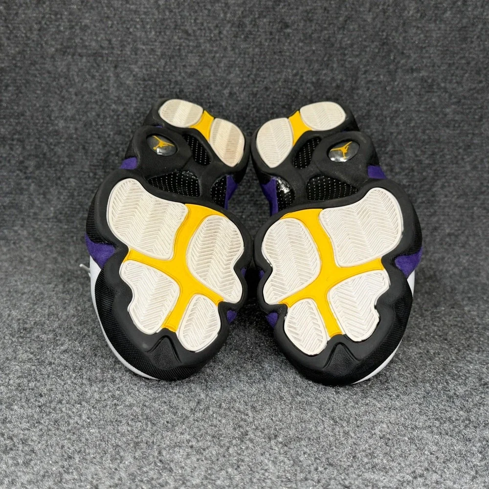 Jordan 13 Retro Shoes Men's 12 White Purple Lakers Athletic Hooping‎ Sneakers